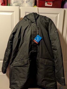 Columbia Black Parka Coat with Hood